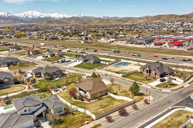 2630 E Riley Dr N, Eagle Mountain, UT 84005 - birds eye view of property featuring a residential view and a mountain view