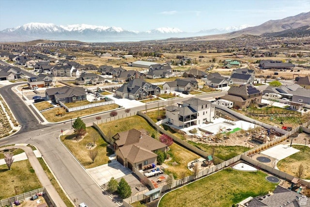 2630 E Riley Dr N, Eagle Mountain, UT 84005 - aerial view featuring a mountain view and a residential view