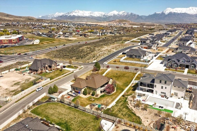 2630 E Riley Dr N, Eagle Mountain, UT 84005 - aerial view with a mountain view and a residential view