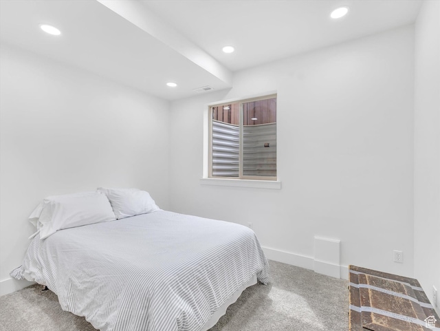 1055 N 1000 E, Mapleton, UT 84664 - bedroom with baseboards, carpet floors, visible vents, and recessed lighting