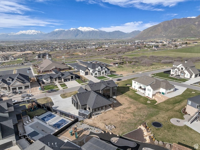 565 W Autumn Blaze, Woodland Hills, UT 84653 - bird's eye view featuring a mountain view and a residential view