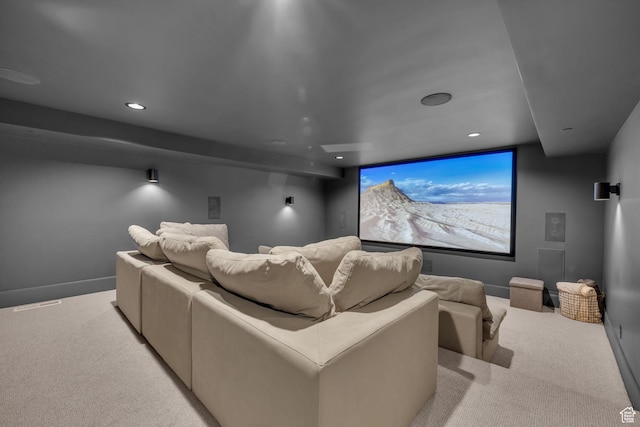 565 W Autumn Blaze, Woodland Hills, UT 84653 - home theater room featuring baseboards, carpet floors, and recessed lighting