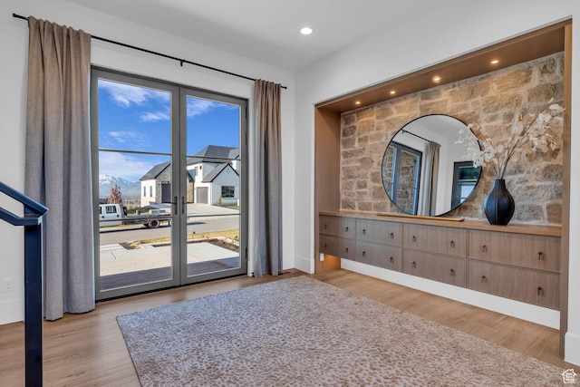 565 W Autumn Blaze, Woodland Hills, UT 84653 - interior space featuring recessed lighting, wood finished floors, and french doors