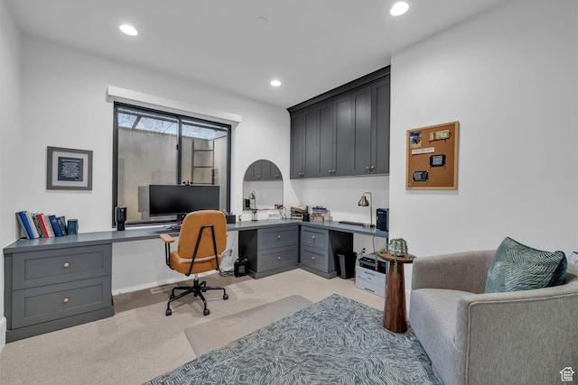 565 W Autumn Blaze, Woodland Hills, UT 84653 - office with built in desk, recessed lighting, and light colored carpet
