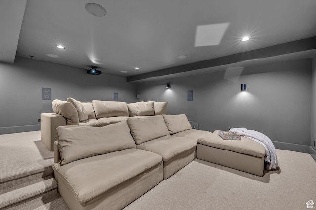 565 W Autumn Blaze, Woodland Hills, UT 84653 - carpeted cinema with baseboards and recessed lighting