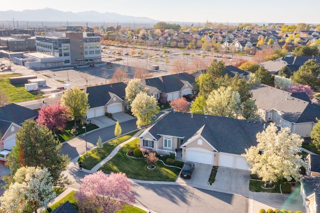 11855 S Cottage Side Way E, Draper, UT 84020 - aerial view with a residential view and a mountain view