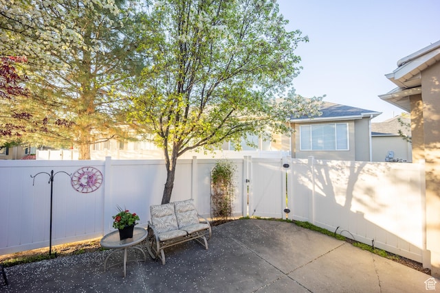 11855 S Cottage Side Way E, Draper, UT 84020 - view of patio / terrace featuring a fenced backyard and a gate