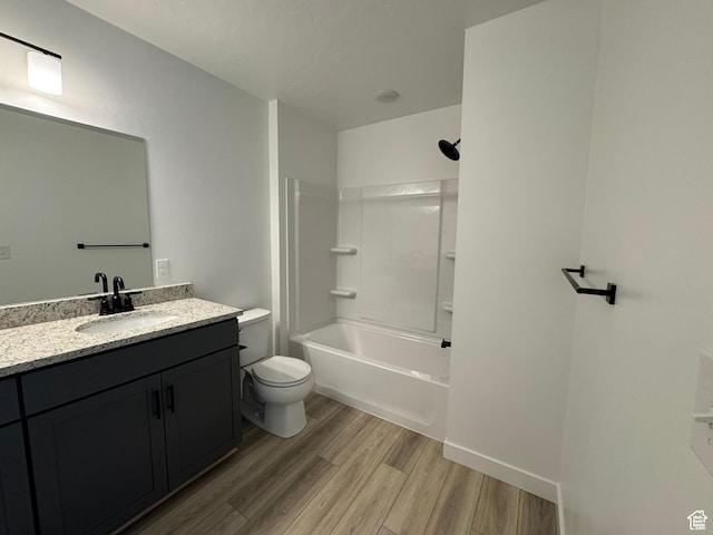 251 E Montgomery Ln, North Ogden, UT 84414 - full bath with toilet, vanity, wood finished floors, and shower / bath combination