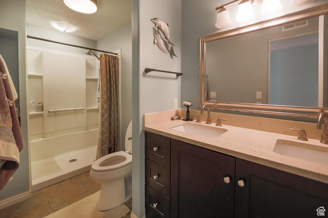 2201 S San Carlos Ct, Bloomington, UT 84790 - full bathroom with visible vents, a sink, and a stall shower