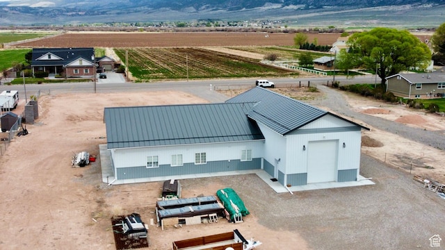 drone / aerial view with a rural view
