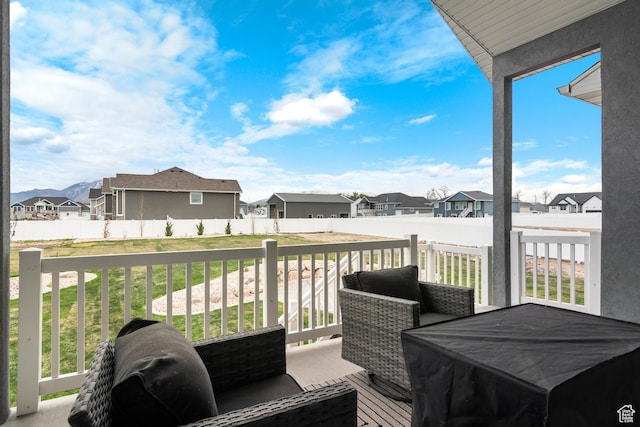 3698 S 5325 W, Hooper, UT 84315 - wooden deck featuring a yard, a residential view, and fence