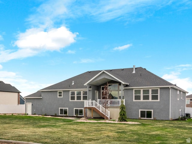 3698 S 5325 W, Hooper, UT 84315 - back of house with a yard and stucco siding
