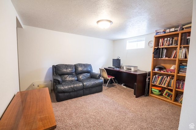 418 E 100 N, Vernal, UT 84078 - carpeted home office featuring a textured ceiling