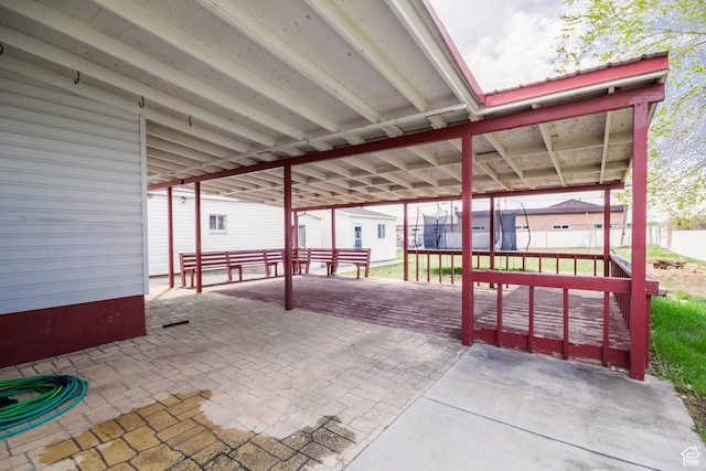 418 E 100 N, Vernal, UT 84078 - view of patio / terrace with fence, a deck, and a trampoline