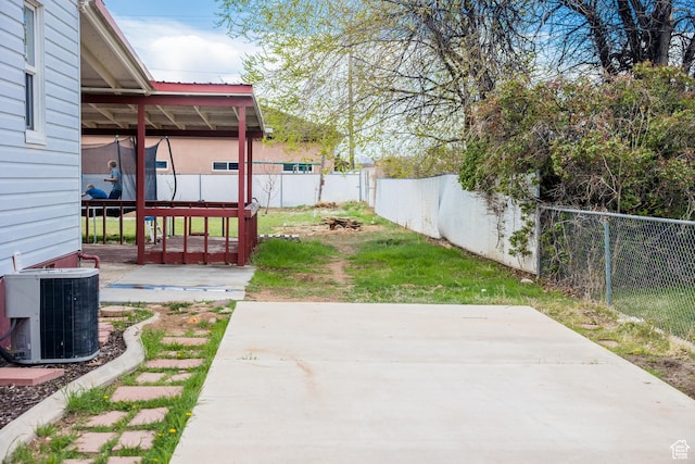 418 E 100 N, Vernal, UT 84078 - view of yard with central air condition unit, a patio area, and a fenced backyard