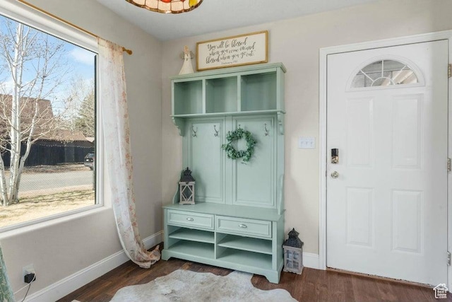 770 W Carter Dr, Pine Valley, UT 84781 - mudroom featuring baseboards and wood finished floors