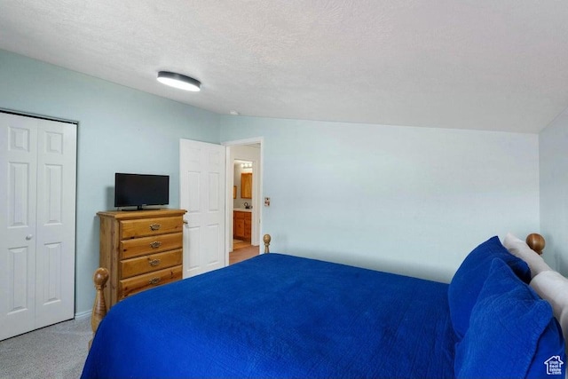 770 W Carter Dr, Pine Valley, UT 84781 - bedroom with carpet flooring, a textured ceiling, and a closet