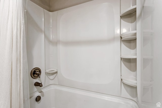 3306 N Fairfield Rd, Layton, UT 84041 - bathroom featuring shower / bathtub combination with curtain