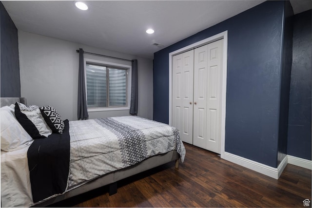 1808 E 2000 S, Naples, UT 84078 - bedroom featuring recessed lighting, wood finished floors, a closet, and baseboards