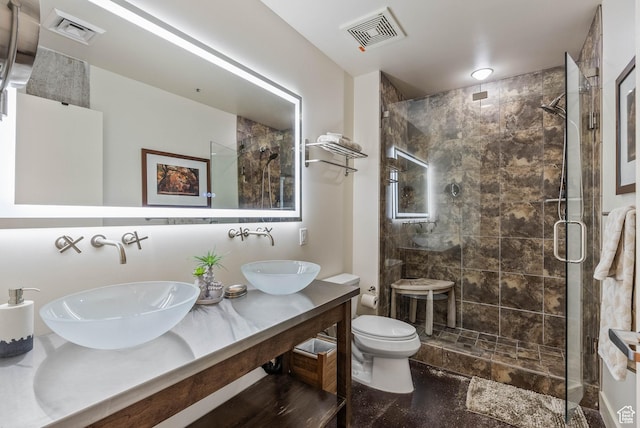328 W 200 S Unit 505, Salt Lake City, UT 84101 - full bathroom with a shower stall, a sink, and visible vents