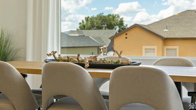 view of dining area