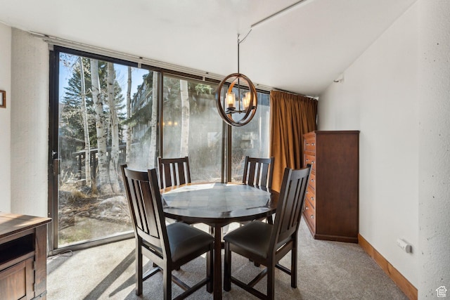 1485 S Empire Ave Unit 216, Park City, UT 84060 - dining room with carpet and a notable chandelier