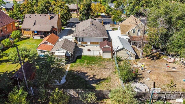 drone / aerial view with a residential view
