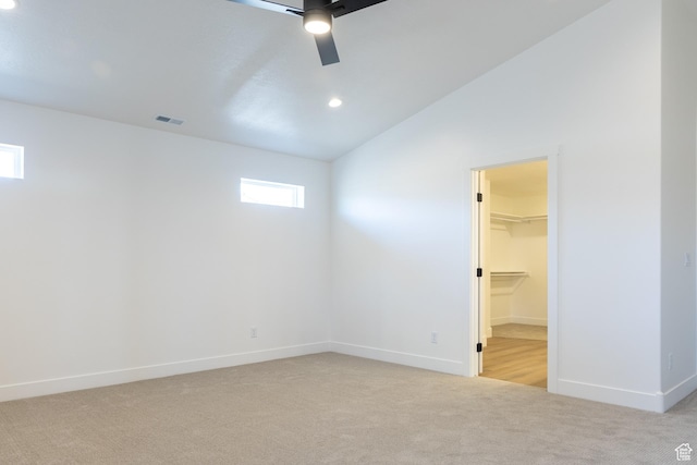 1403 E 1230 S Unit 45, Garland, UT 84312 - unfurnished bedroom with a spacious closet, baseboards, visible vents, and light colored carpet