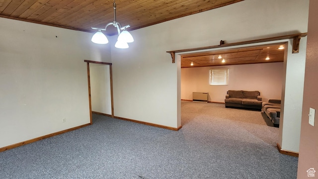 418 S 100 E, Wellington, UT 84542 - basement with wood ceiling and carpet floors