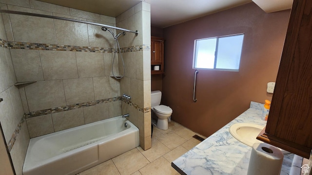 418 S 100 E, Wellington, UT 84542 - bathroom featuring tub / shower combination, vanity, and tile patterned flooring