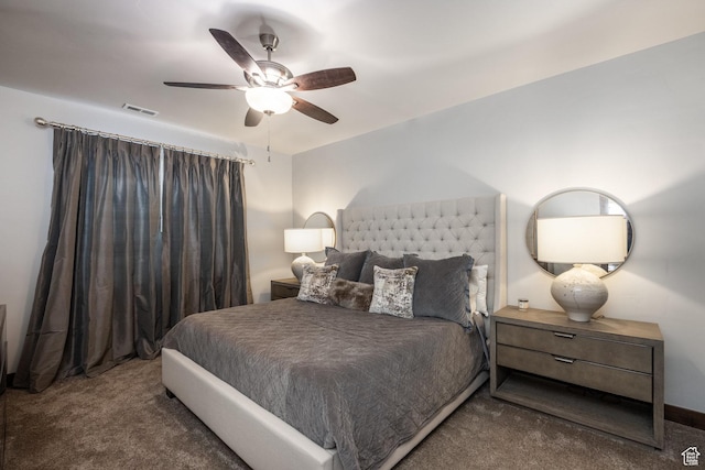 1166 W Cadence Ct, Kamas, UT 84036 - carpeted bedroom with ceiling fan and visible vents