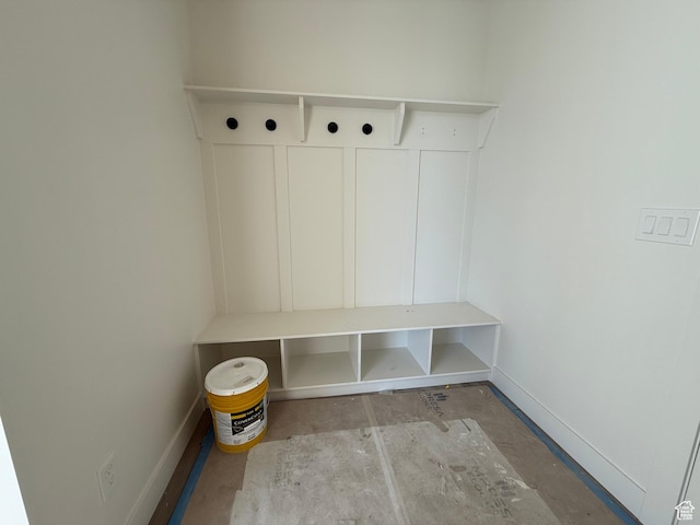 mudroom with baseboards