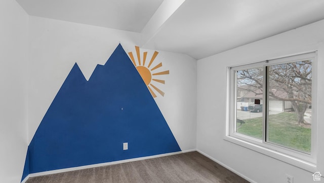 22 W La Vista Dr S, West Jordan, UT 84088 - carpeted empty room featuring lofted ceiling, baseboards, and a healthy amount of sunlight