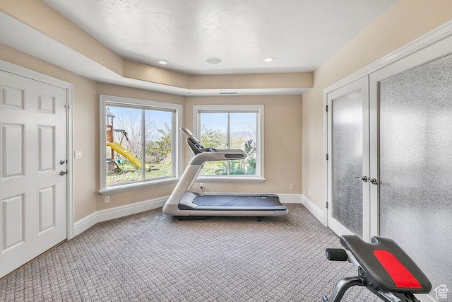943 N Terrace Dr, Provo, UT 84604 - exercise area with carpet and baseboards
