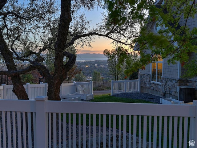 943 N Terrace Dr, Provo, UT 84604 - view of yard with cooling unit and a fenced front yard