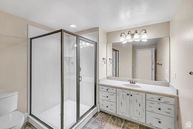943 N Terrace Dr, Provo, UT 84604 - full bath with a stall shower, vanity, and toilet
