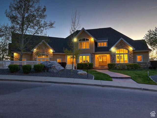 943 N Terrace Dr, Provo, UT 84604 - craftsman house featuring a yard and stone siding