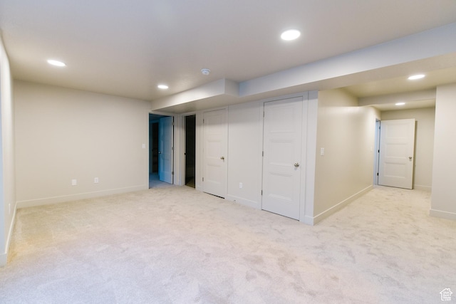 178 W Autumn Ln Unit 136, Saratoga Springs, UT 84045 - finished basement with recessed lighting, baseboards, and light colored carpet