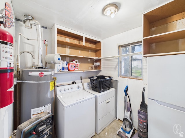 1534 N 300 W, Sunset, UT 84015 - laundry room with washing machine and clothes dryer, secured water heater, and laundry area