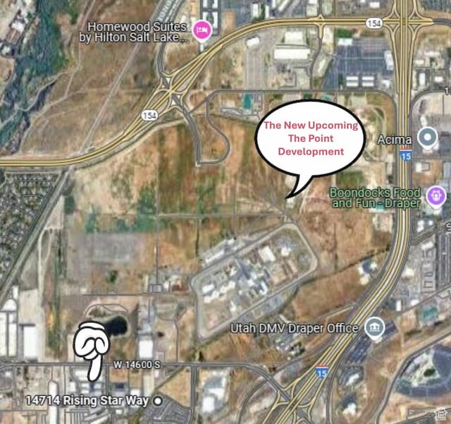14714 S Rising Star Way, Bluffdale, UT 84065 - aerial view of property's location