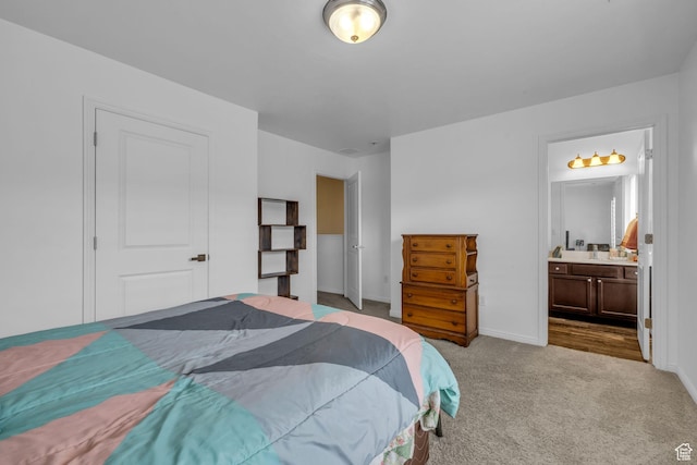 14714 S Rising Star Way, Bluffdale, UT 84065 - carpeted bedroom featuring ensuite bathroom and baseboards