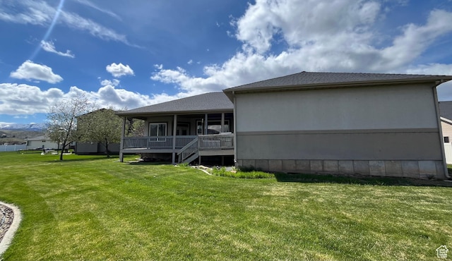 407 W Larkspur Ln, Morgan, UT 84050 - back of property with a porch and a yard