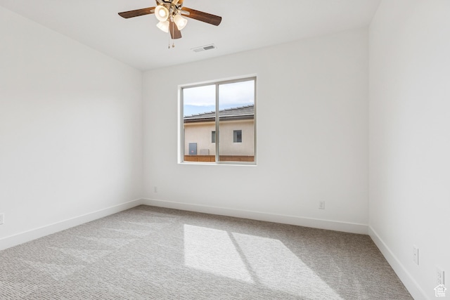 3618 W 185 N, Hurricane, UT 84737 - carpeted spare room featuring baseboards, a ceiling fan, and visible vents