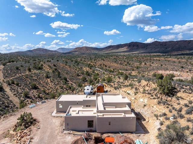 126 W Bowler Rd, Gunlock, UT 84733 - birds eye view of property with a desert view and a mountain view