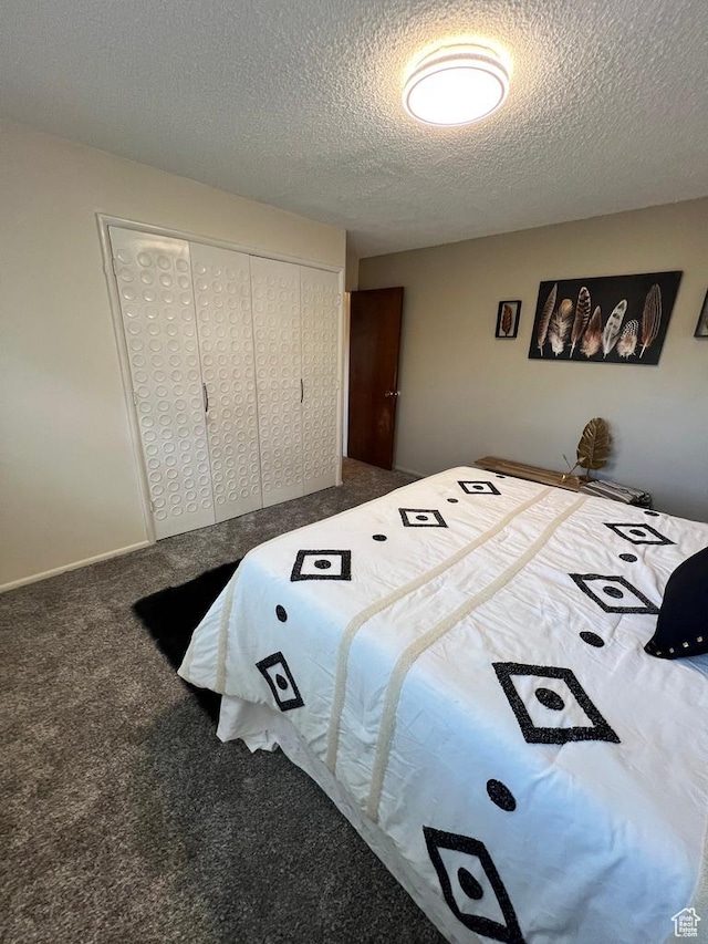 635 N 1200 W Unit A-306, Salt Lake City, UT 84116 - bedroom featuring a closet, carpet, and a textured ceiling