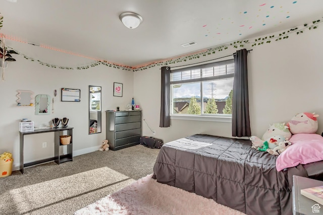 8459 N Western Gailes Dr, Eagle Mountain, UT 84005 - bedroom with carpet floors, visible vents, and baseboards