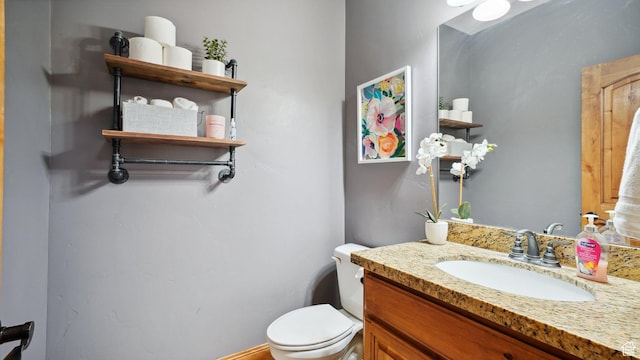 half bath with toilet and vanity