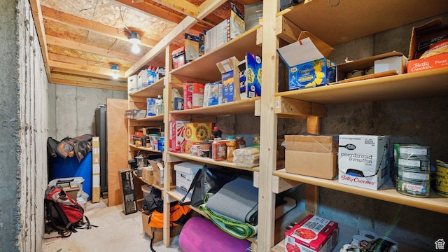 view of storage area