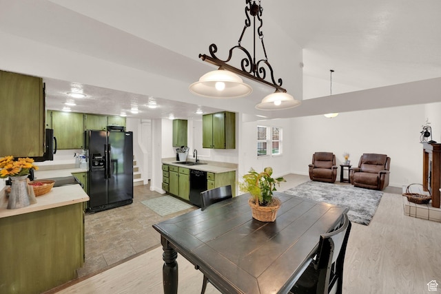 2590 W Central Pk Cir, Taylorsville, UT 84129 - dining space featuring high vaulted ceiling and stairway