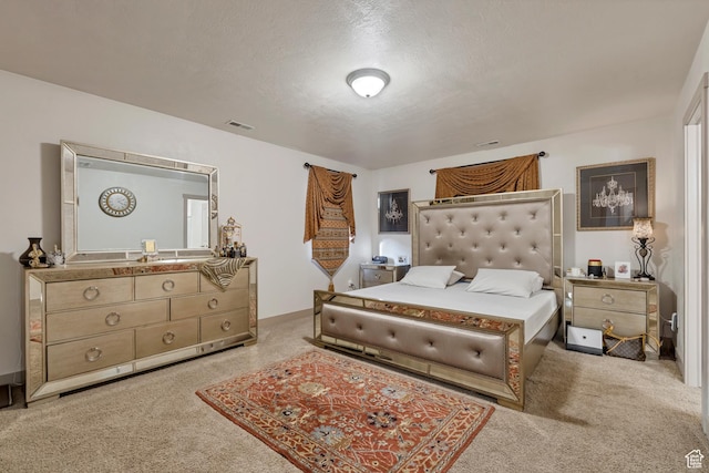 11113 S Cadbury Dr, South Jordan, UT 84095 - carpeted bedroom featuring a textured ceiling and visible vents